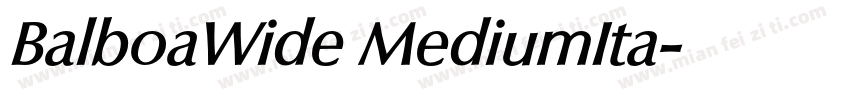 BalboaWide MediumIta字体转换